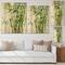 Designart - Detail of Dark Green Bamboo II - Traditional Print on Natural Pine Wood